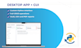build a custom python system with gui and full crud database