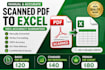 manually convert scanned PDF to excel