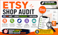 do etsy shop audit, etsy SEO audit and listing optimization