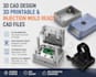 design 3d printable and injection mold ready cad files