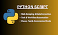 write a custom python script for automation or web scraping