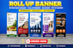 rollup banner signage design pullup banner billboard window display