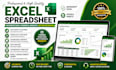 microsoft excel spreadsheet, professional excel financial model or spreadsheet