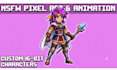 create custom nsfw pixel art character design and animation