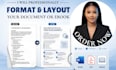 professionally format and layout your document or ebook