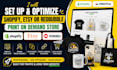 set up and optimize your shopify, etsy or redbubble print on demand store