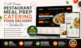 design restaurant website mealprep catering website food delivery website