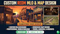 create custom redm mlo design, redm map building, redm server mlo