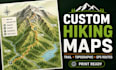 design custom hiking maps trail maps and topographic maps