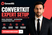 setup convertkit email sequence newsletter automation kit landing page