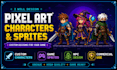 design custom pixel art characters, sprites, and game assets