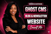 build ghost cms website setup ghost blog customize ghost theme ghost newsletter