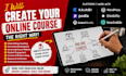 create online course video editing coaching curriculum elearning course website