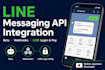 integrate line messaging API, webhook and bot for the japanese market