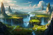 design amazing fantasy landscape