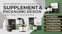 design german supplement or hemp product packaging box and label