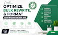 optimize, bulk rewrite, and format your ai content for SEO