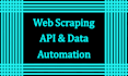 do python web scraping, data extraction, API integration, and automation