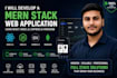 develop a responsive mern stack web application with react and nodejs