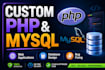 build custom PHP mysql web application