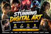 create custom digital art and illustrations