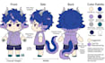 design custom plush reference sheet, plush toy design, stuffed animal tech pack