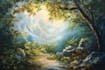 digitally oil painting landscape