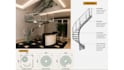 do 2d and 3d staircase design, stairs handrails, 3d basement rendering