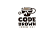 design code brown brewing coffee company logo