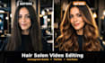 edit professional hair transformation videos for your salon