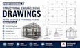 provide structural engineering drawings beam design and framing plans in autocad