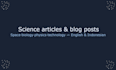 write science space and technology for blog and media