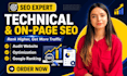 do on page and technical SEO, website audit, search console indexing