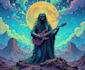 draw stoner rock, doom, metal, psychedelic art style