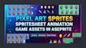 design pixel art sprite, spritesheet animation and game assets in aseprite