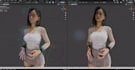 perfect character weight paint, 3d model rigging, skinning texturing blendshape