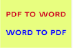 convert pdf to word or word to pdf