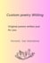 write custom poems in romanian