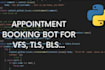 develop booking bot,vfs appointment bot, appointment bot,vfs bot, telegram bot