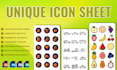 create unique icon sheets for stock marketplaces