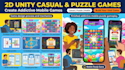 develop 2d unity puzzle mobile game, hyper casual game, brain game, match 3 game