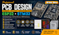 do professional pcb design esp32 circuit schematic layout stm32 send gerber file