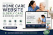 home care website elderly care website and booking system