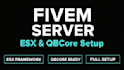 set up fivem roleplay server with esx or qbcore