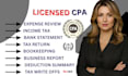 review bank statement, identify tax write offs and maximize deductions