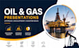 oil field development presentation upstream project deck, oil and gas PPT design