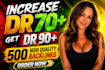 increase domain rating ahref dr 70 fast