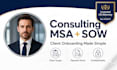 draft consulting msa and statement of work for client onboarding msa drafting