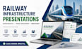 railway infrastructure presentation design metro project deck transit PPT design