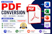 convert PDF to word, excel, ocr scanned PDF manually